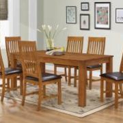 Adderley Dining Set with 6 Chairs Walnut