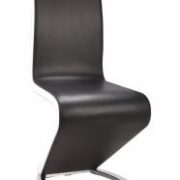Aldridge PU Chrome Chairs Black & White, Sold in 2s