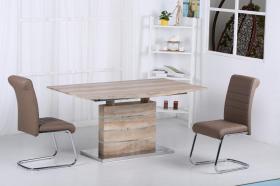 Astra Extending Dining Set with Stainless Steel Base