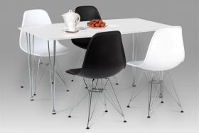 Bianca Plastic (PP) Chairs Black with Steel Chrome Legs (4s)