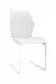 Fleming Dining Chair White Legs & White PU