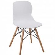 Karis Plastic (PP) Chairs with Solid Beech Legs White (4s)