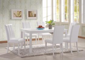 Trogon Dining Set White 6 Chairs