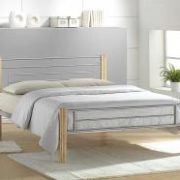 Amber Bed Double Silver-Beech