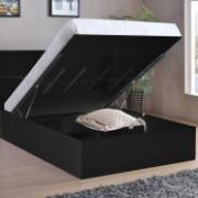 Arden Black High Gloss Storage Bed Double