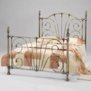 Beatrice Antique Brass Double Bed