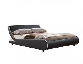 Griffin PVC King Size Bed Black with White Stripe