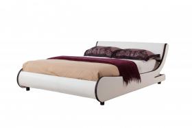 Griffin PVC King Size Bed White with Black Stripe