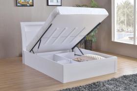 Tanya Storage High Gloss Double Bed White