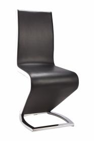 Aldridge PU Chrome Chairs Black & White, Sold in 2s