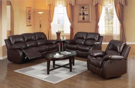 Carlino Recliner Full Bonded Leather 1 Seater Brown