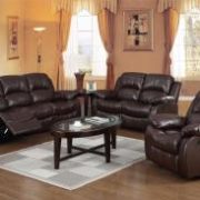 Carlino Recliner Full Bonded Leather 2 Seater Brown