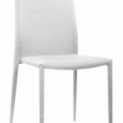 Chatham Fabric Chair White with White Metal Legs