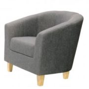Claridon 1 Seater Sofa Linen Fabric Dark Grey