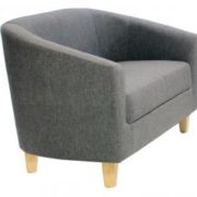 Claridon 2 Seater Sofa Linen Fabric Dark Grey