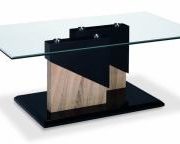 Coopers Glass Coffee Table Black & Natural