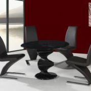 Cordoba Black Dining Table 4 Ankara Chairs