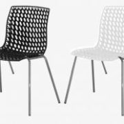 Delford Chairs Plastic & Chrome Steel Leg