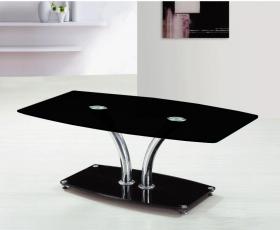 Delphi Black Coffee Table Chrome & Black