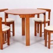 Durham Dining Set with 4 Chairs Colour Oak