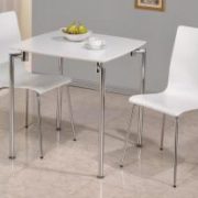 Fiji High Gloss Small Dining Set with 2 Chairs White