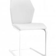 Fleming Dining Chair White Legs & White PU