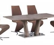 Geneva Extending Dining Table with Stainless Steel Base