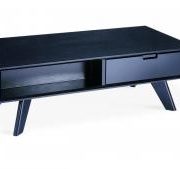 Hales Coffee Table with 2 Drawers Black