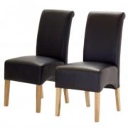 Hilton PU Chair with Oak Legs