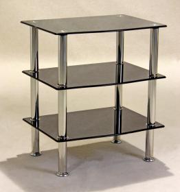 Hudson Black 3 Shelf TV Unit Code 9