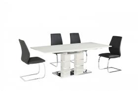 Janelle PU Chairs Chrome & Black (2s)
