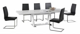 Maxwell Extending Dining Table with Stainless Steel Base