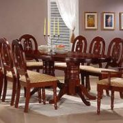 Moscow Dining Set with 6 Side & 2 Arm Chairs Mahogany