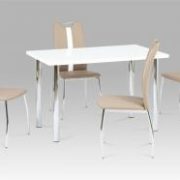 Naomi Dining Table White High Gloss with Chrome Legs