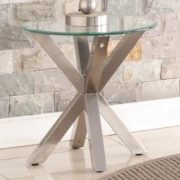 Nelson Lamp Table with Brushed Stainless Steel