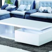 Newtown White High Gloss Coffee Table with Drawer