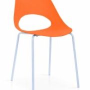 Orchard Plastic (PP) Chairs Orange with Metal Legs Chrome