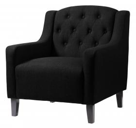 Pemberley Fabric Arm Chair Black