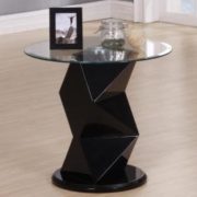 Rowley Black High Gloss Lamp Table