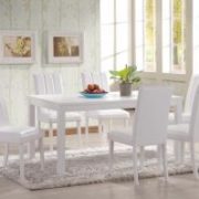 Trogon Dining Set White 6 Chairs