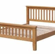Acorn Solid Oak Bed High Footend King Size