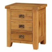 Acorn Solid Oak Bedside Table 3 Drawer