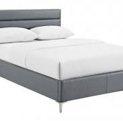 Arco PU King Size Bed Grey