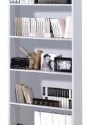 Arctic Book Shelf 5 Shelves High Shine White