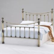 Charlotte Antique Brass Double Bed