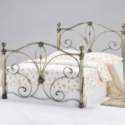 Diane Antique Brass King Size Bed