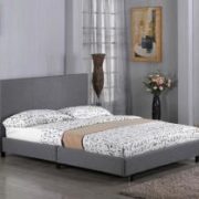 Fusion Fabric King Size Bed Grey