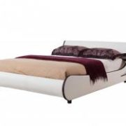 Griffin PVC King Size Bed White with Black Stripe