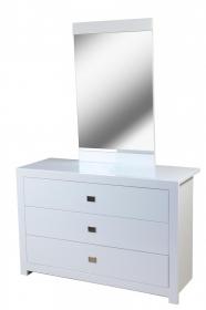 Sokoto High Gloss Dressing Table with Mirror White
