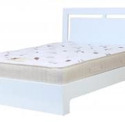 Sokoto High Gloss King Size Bed White